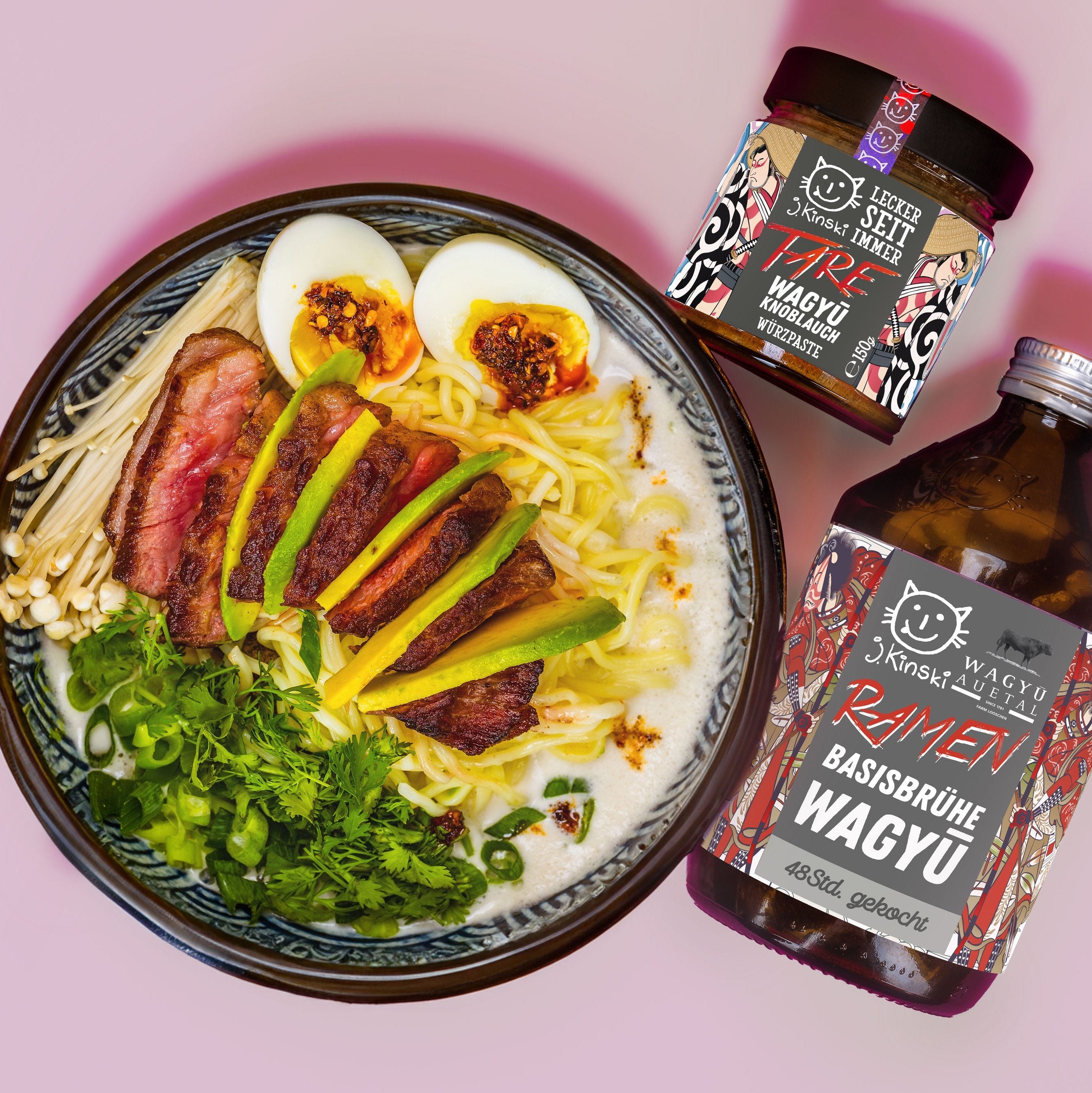 Ramen Wagyu Bruhe und Wagyu Tare Nudel